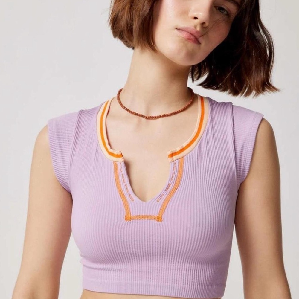 Urban Outfitters Out From Under Purple and Orange Crop Top